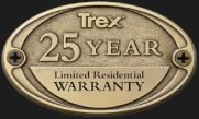 Trex 25-year limited warranty